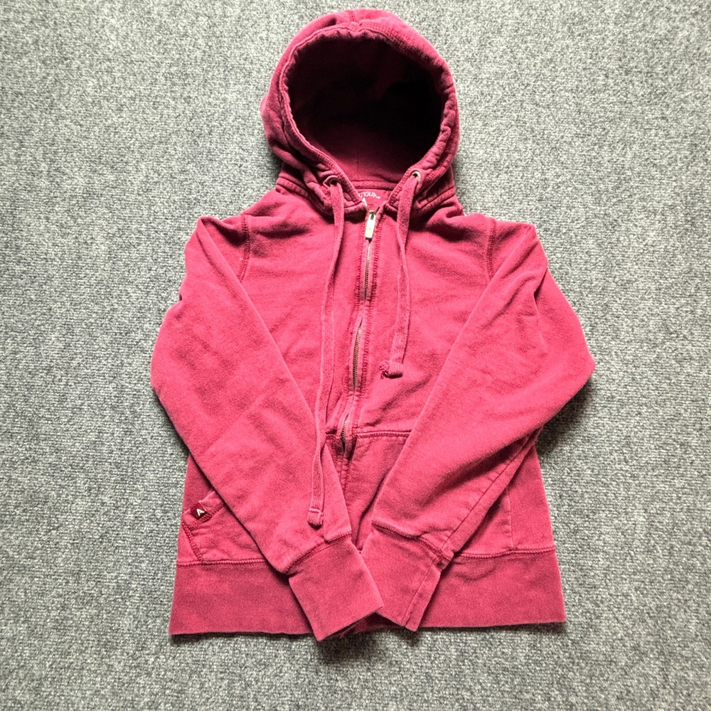 Antigua‎ Womens Maroon Full Zip Hoodie Sweatshirt Fleece Size Medium